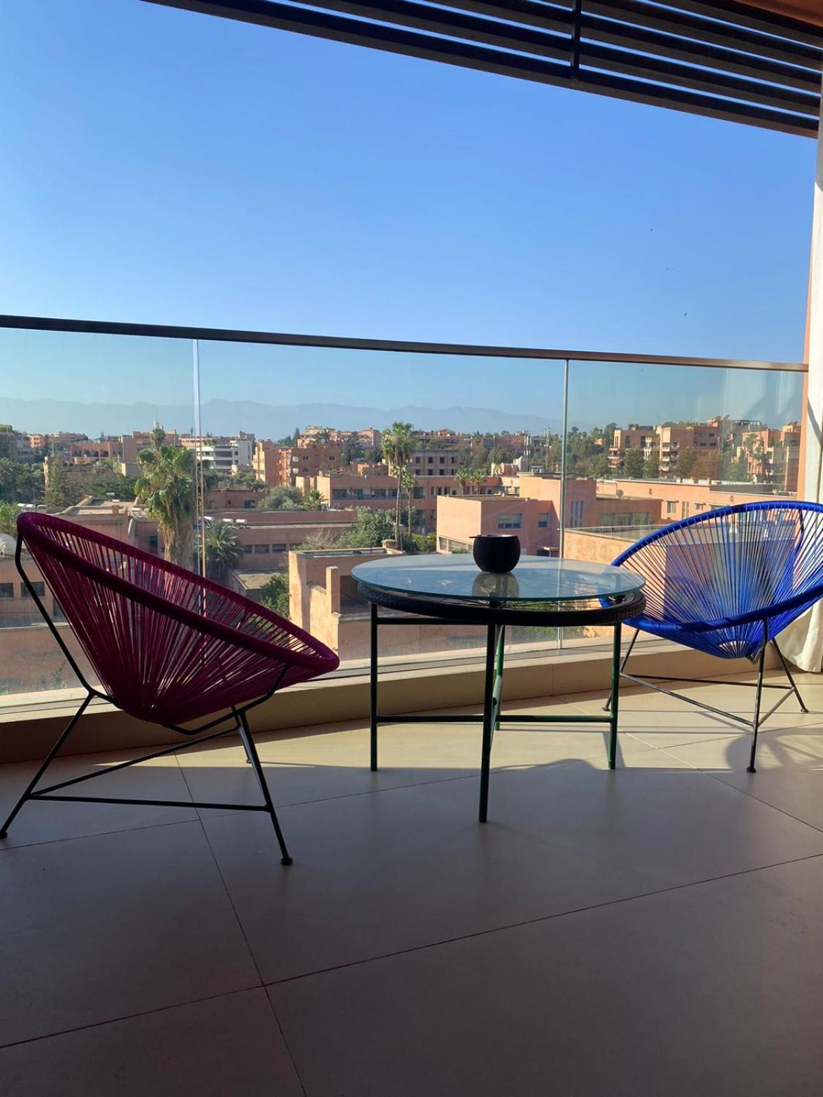 Luxueux Appart Hivernage Avec Vue Sur L"Atlas มาร์ราเกช ภายนอก รูปภาพ