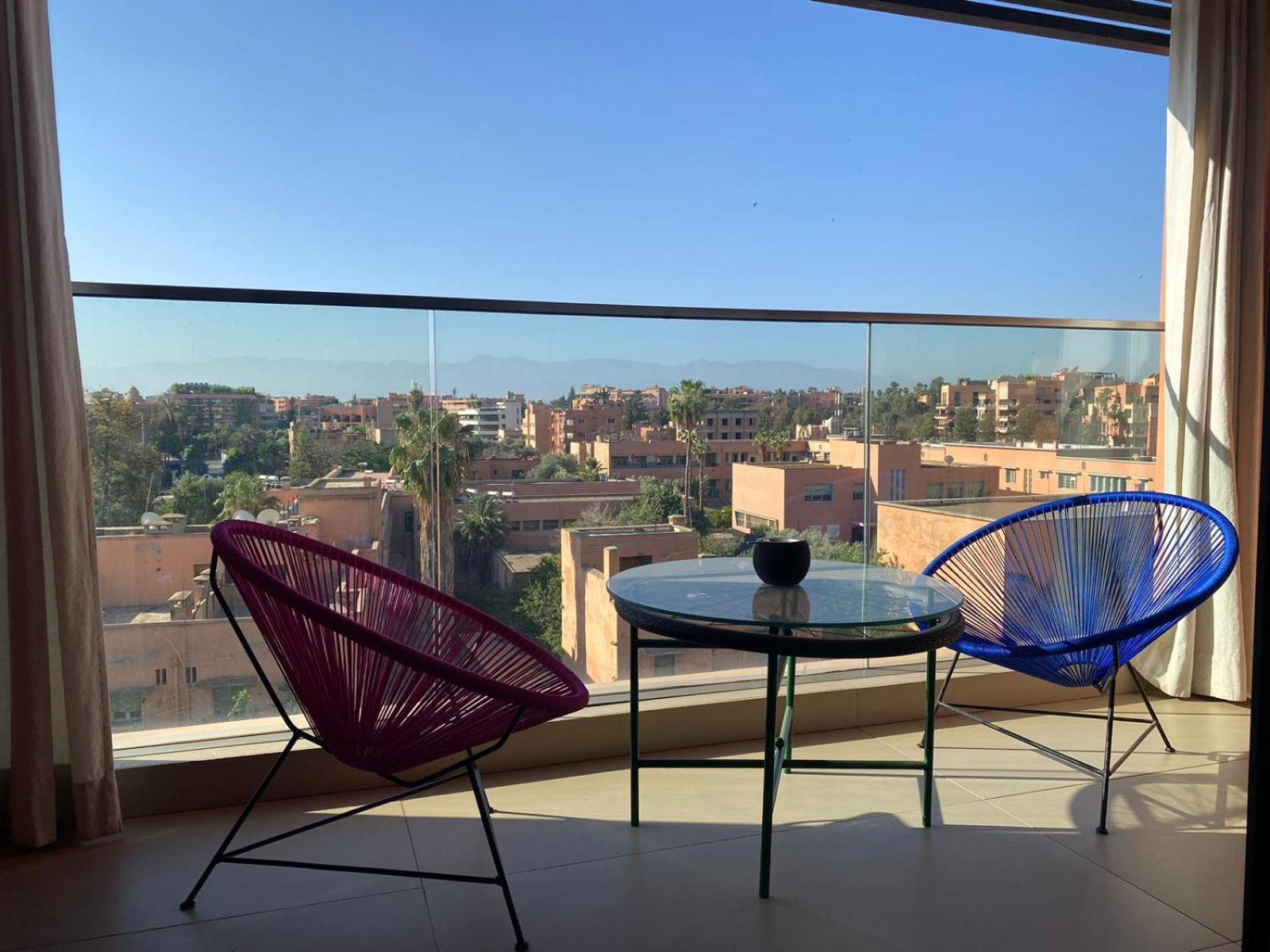 Luxueux Appart Hivernage Avec Vue Sur L"Atlas มาร์ราเกช ภายนอก รูปภาพ